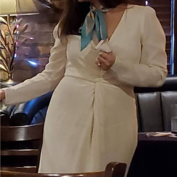 White Longsleeve Reformation Dress Size 8 - Picture 10 of 10